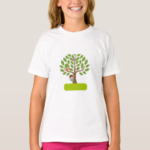 Conception de T-Shirt Arbre Mignon avec Enfants et