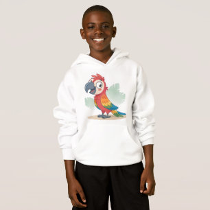 Conception de T-shirt avec un personnage de perroq