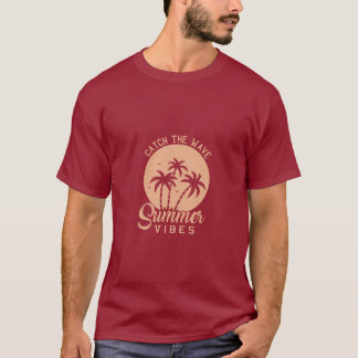 Conception de t-shirt avec vibes d'été