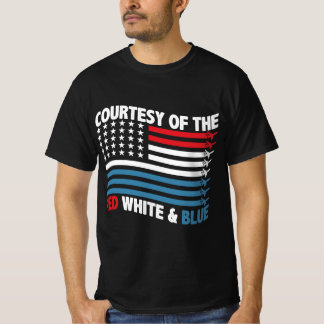 Conception de t-shirt Courtesy Of The Red White an