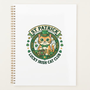 Conception de T-shirt de chat irlandais chanceux d