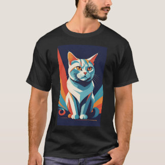 Conception de T-shirt de chat mignon