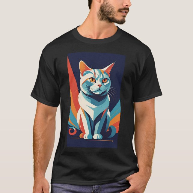 Conception de T-shirt de chat mignon  (Devant)