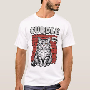 Conception de T-shirt de chat vintage Cuddle King_