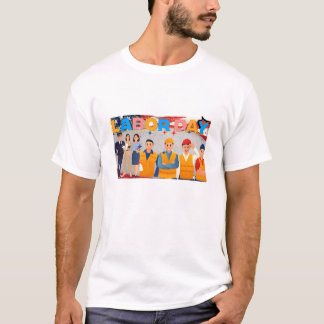 conception de t-shirt de fête du travail