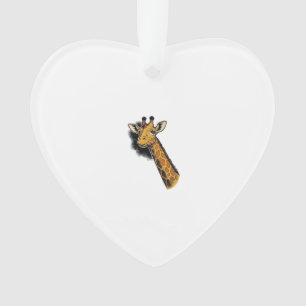 Conception de T-shirt de girafe mignon gravé vinta