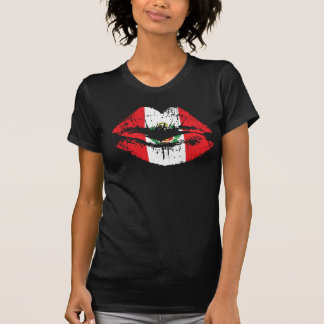 Conception de T-shirt de lèvres du Pérou pour des