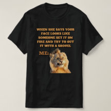 Conception de T-shirt drôle de mème de lion