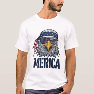 Conception de T-shirt Eagle Merica Patriotique Vin