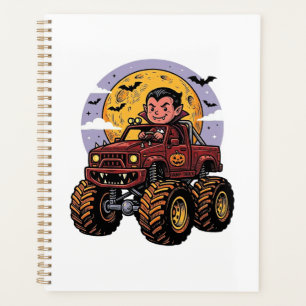 Conception de T-shirt Halloween de camion monstre