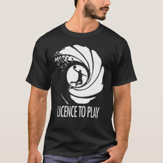 Conception de T-shirt LICENCE POUR JOUER AU BASKET