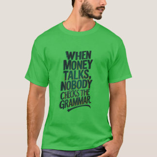 Conception de t-shirt motivant sur l'argent 