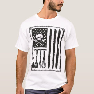 Conception de T-shirt Ustensiles de Cuisine Drapea