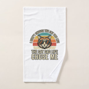 Conception de T-Shirt Vintage Cat Dad Life Chose M