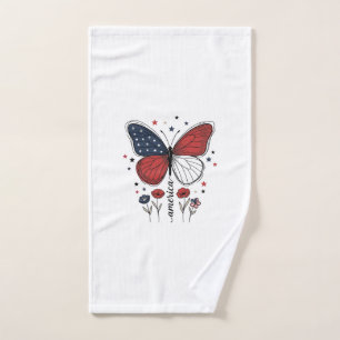 Conception de T-shirt vintage papillon patriotique