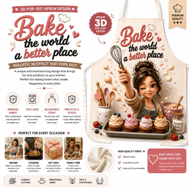 Conception de tablier de cuisson 3D | Cuisine de f (Créateur téléchargé)