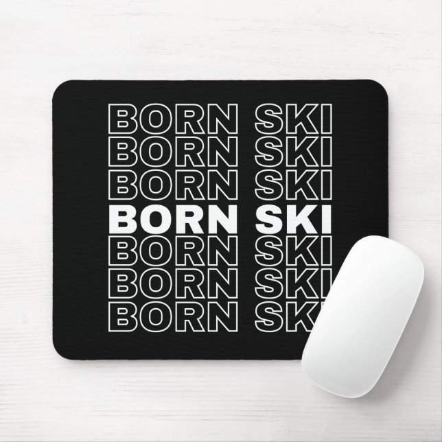 conception de tapis de souris de ski né (Avec souris)