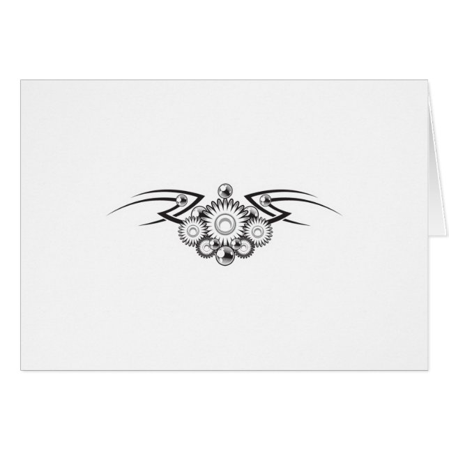 Conception de tatouage de fleur aztèque (Devant horizontal)