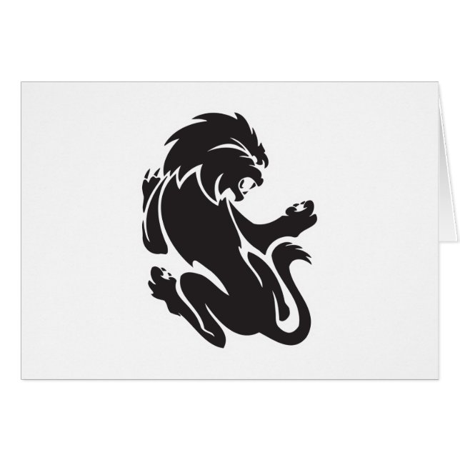 Conception de tatouage Lion Tribal (Devant horizontal)