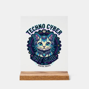 Conception de Techno Cyber Cat Funny Cat Lover - T