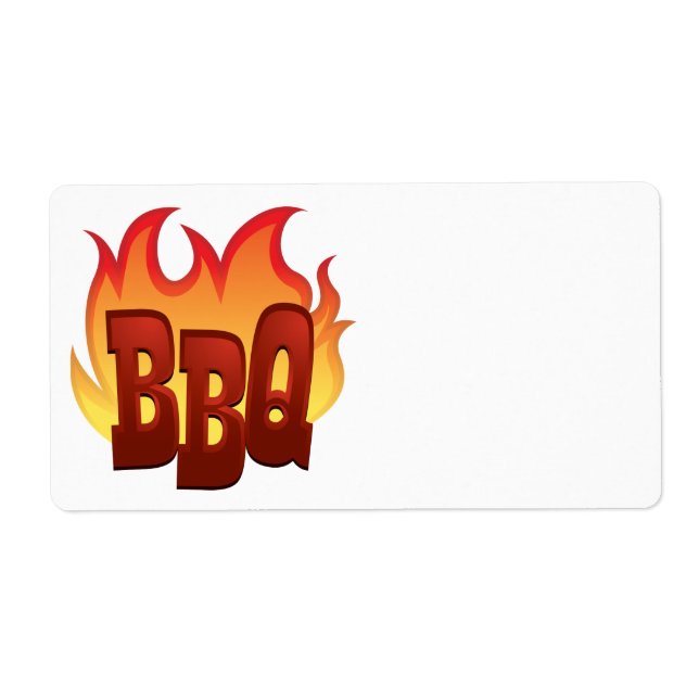 conception de texte de flamme de barbecue (Devant)