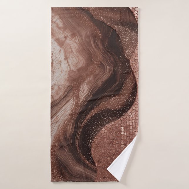 Conception de texture abstraite dorée de luxe ✨ (Serviette de bain)