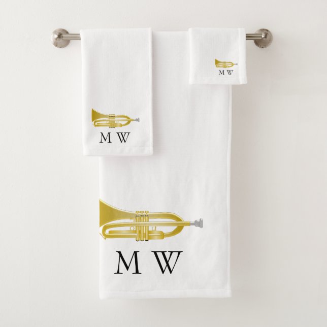 Conception de trompette monogrammée (En situation)