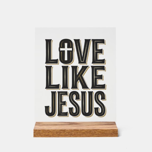 Conception de typographie chrétienne Amour comme J (Recto)