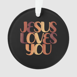 Conception de typographie chrétienne Jésus aime 