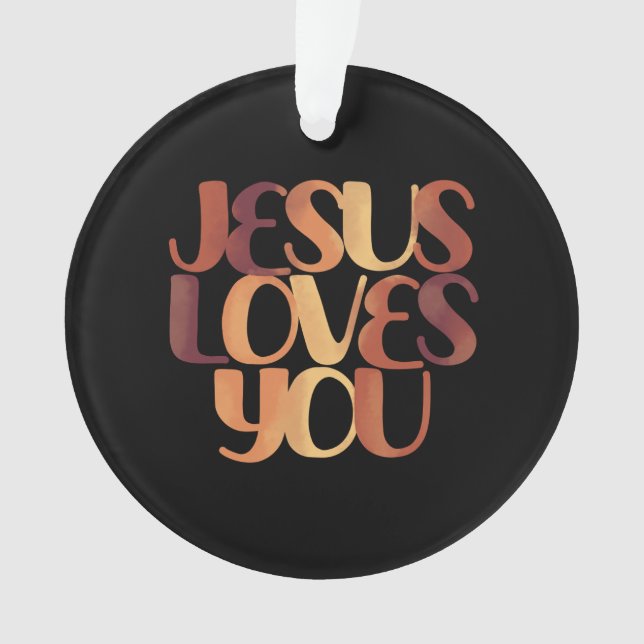 Conception de typographie chrétienne Jésus aime  (devant)