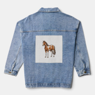 Conception de vecteur de cheval Pinto gravé antiqu