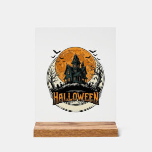 Conception de vecteur de maison hantée Halloween v