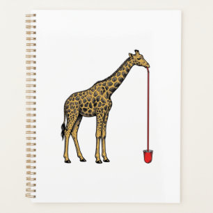 Conception de vecteur de paille à boire de girafe