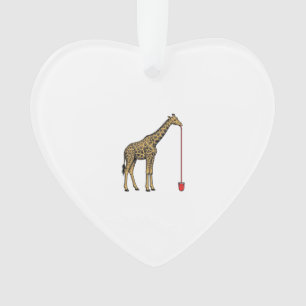 Conception de vecteur de paille à boire de girafe 