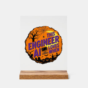 Conception de vecteur vintage d'ingénieur d'Hallow