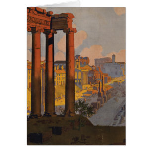 Conception de voyage vintage avec le Forum Romain 