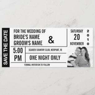 Conception des billets Enregistrer la date Carte p