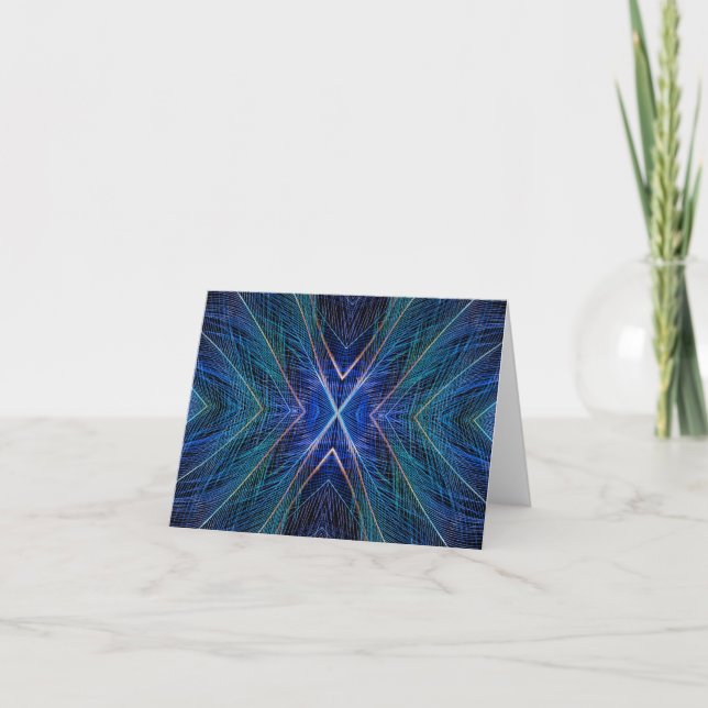 Conception des plumes fractées bleues (Devant)