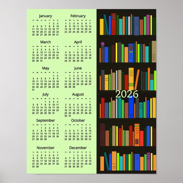 Conception d'étagères Affiche de calendrier 2026 (Devant)