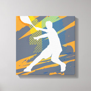 Conception d'impression sur toile d'art de tennis