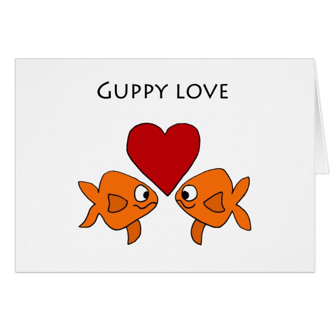 Conception drôle d'amour de guppy (Devant horizontal)