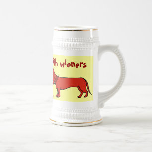 Conception drôle de tasse de bière de chien de