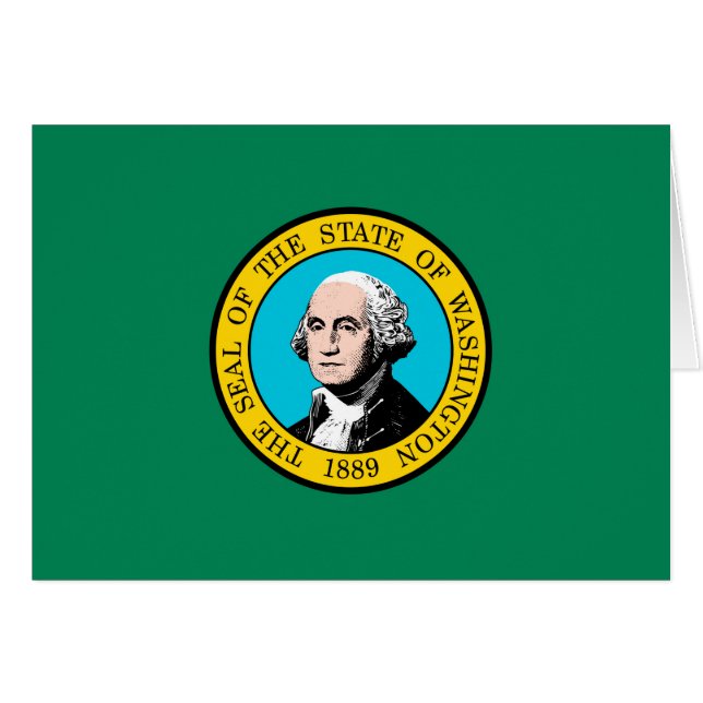 Conception du drapeau de l'État de Washington (Devant horizontal)