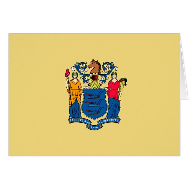 Conception du drapeau de l'État du New Jersey (Devant horizontal)