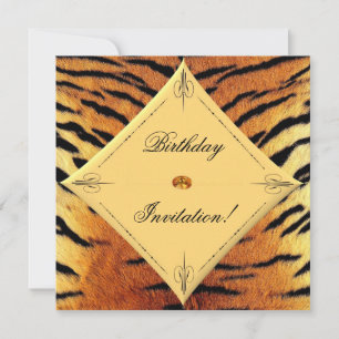 Conception du tigre Invitation d'anniversaire
