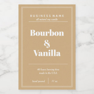 Conception Étiquette de produit de bougie