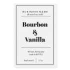 Conception Étiquette de produit de bougie