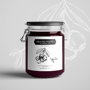 Conception Étiquette d'emballage Blackberry Jam Ja