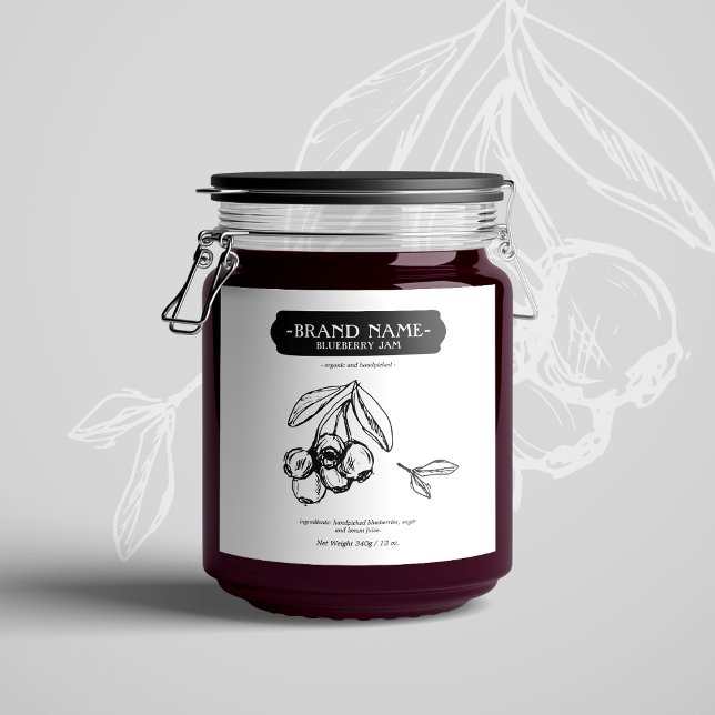 Conception Étiquette d'emballage Blackberry Jam Ja (Créateur téléchargé)