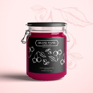 Conception Étiquette d'emballage Cherry Jam Jar